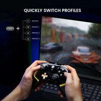 MANDOTOS GameSir Kaleid Flux wired Xbox controller with Hall Effect joystick, compatible with Xbox Series X, Series S, and Xbox One.