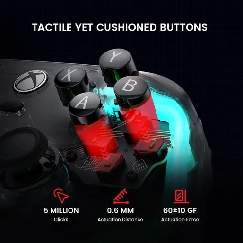 MANDOTOS GameSir Kaleid Xbox wired controller with Hall Effect joystick, compatible with Xbox Series X, Series S, and Xbox One.