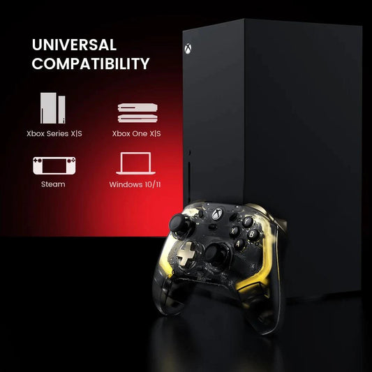 MANDOTOS GameSir Kaleid wired Xbox controller with Hall Effect joystick for Xbox Series X, Series S, and Xbox One consoles.