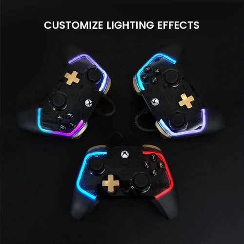 Mandotos GameSir Kaleid Xbox wired controller with Hall Effect joystick for Xbox Series X, Series S, and Xbox One gaming consoles.