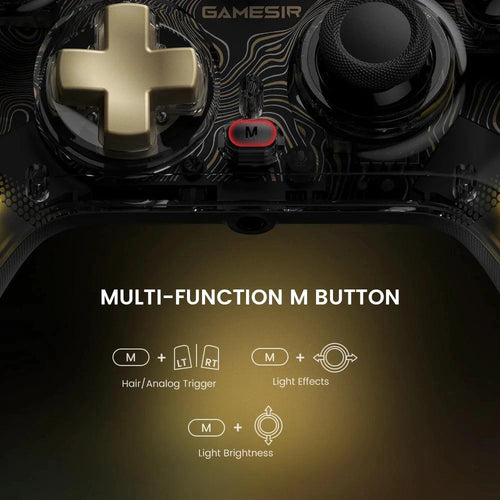 Mandotos GameSir Kaleid Xbox wired controller with Hall Effect joystick for Xbox Series X, Series S, and Xbox One gaming consoles.