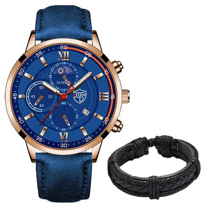 Gent's Classic Leather Timepiece - MANDOTOS