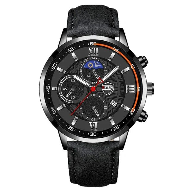 Gent's Classic Leather Timepiece - MANDOTOS