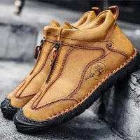 Mandotos Gentleman's Leather Loafers featuring classic design, smooth leather finish, and slip-on style for sophisticated footwear.