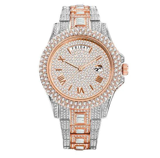 Elegant gold Luxe watch for gentlemen by MANDOTOS featuring a sleek design and classic round face.