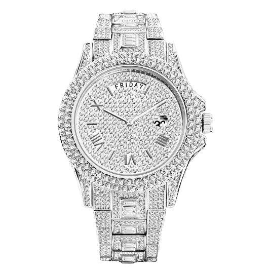 Mandotos Gentlemen's Gold Luxe Watch with a sleek gold band and classic round face, stylish and elegant for formal wear.