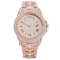 Mandotos Gentlemen's Gold Luxe Watch with a sleek gold-tone band and classic round dial, stylish and sophisticated men's timepiece.