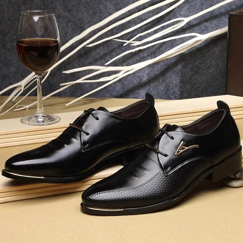 Mandotos Gentlemen's refined leather loafers showing classic slip-on style with smooth leather finish and elegant stitching details.