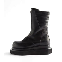 Mandotos genuine leather men's boots with sturdy soles and classic design, perfect for casual or formal wear.
