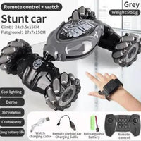 Mandotos gesture-controlled transforming stunt car with sleek design, capable of performing stunts and transforming between modes.