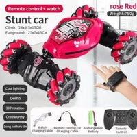 Gesture-controlled transforming stunt car by MANDOTOS with sleek design, ready for action and stunts in dynamic motion.