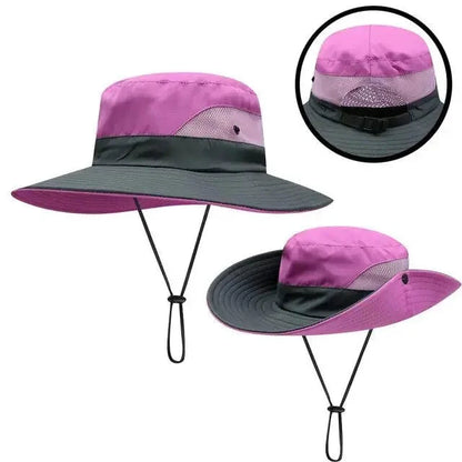 Girls' Ponytail UV Shield Sun Hat - MANDOTOS