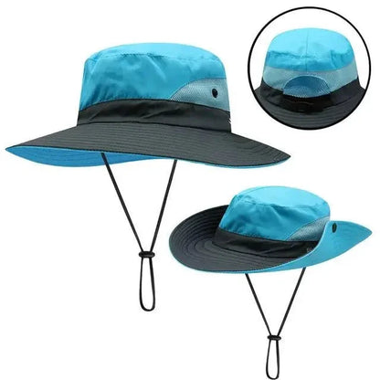 Girls' Ponytail UV Shield Sun Hat - MANDOTOS