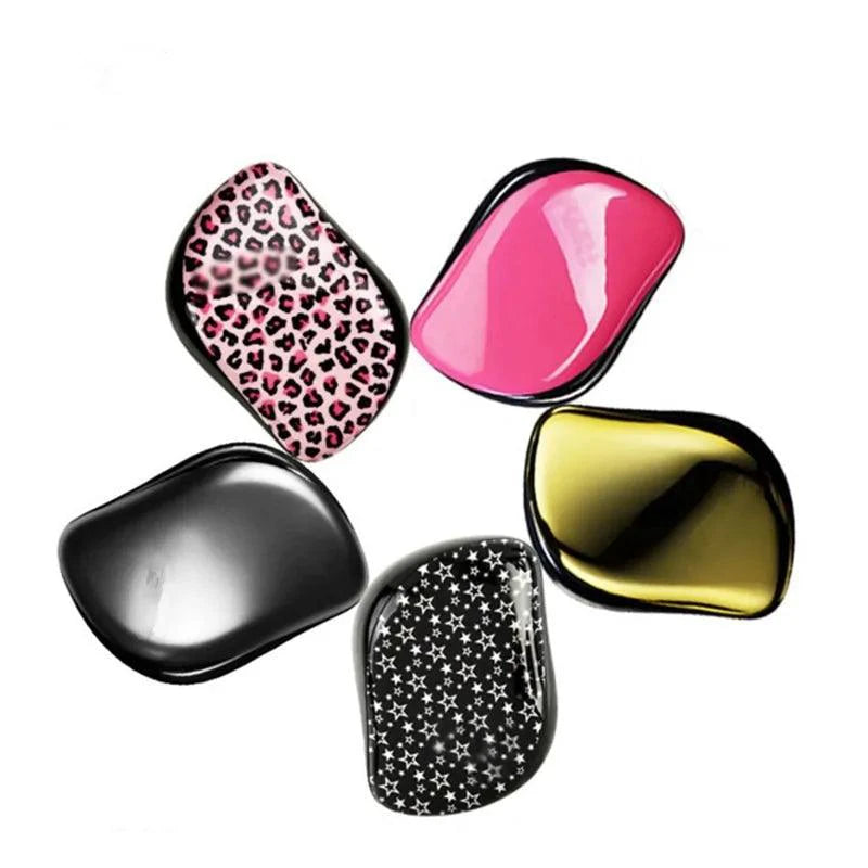 GlamWave Luxe Hair Styling Brush with Detangling Bristles for Effortless Shine - MANDOTOS
