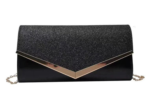 Glitzy Striped Sequin Satchel - MANDOTOS