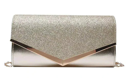 Glitzy Striped Sequin Satchel - MANDOTOS