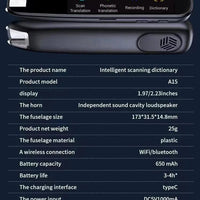Mandotos Global Language Translator Pen with digital display and multilingual translation capabilities.