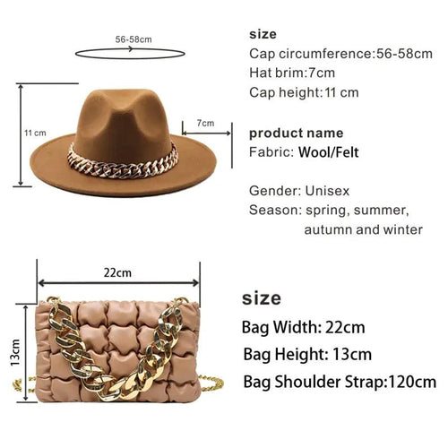 Gold Chain Fedora Luxury - MANDOTOS