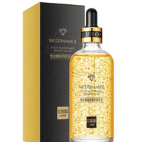 Mandotos Gold Essence Hyaluronic Serum in a clear glass bottle with dropper for hydrating skincare.