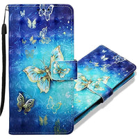 Golden butterfly wallet case for Galaxy Note 20 Ultra by MANDOTOS, featuring luxurious design and premium protection.
