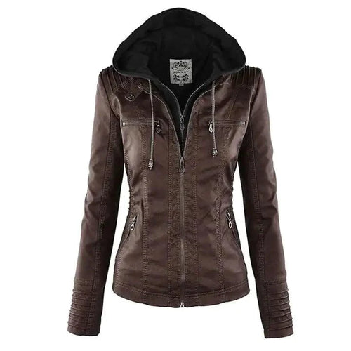 Gothic Faux Leather Jacket - MANDOTOS