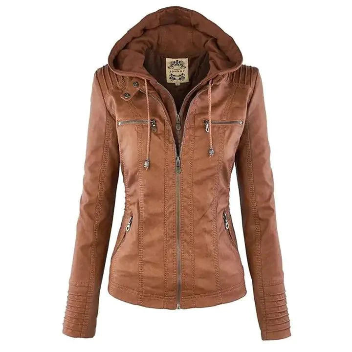 Gothic Faux Leather Jacket - MANDOTOS
