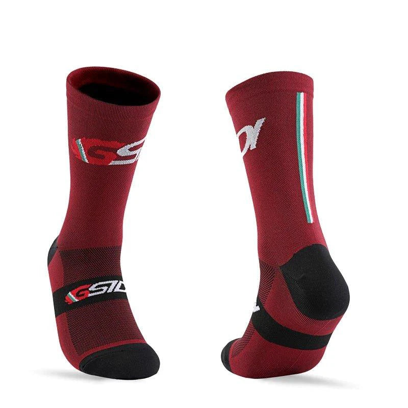 Mandotos Gsidi cycling socks, high-quality compression sports socks for men and women, ideal for running and outdoor biking.