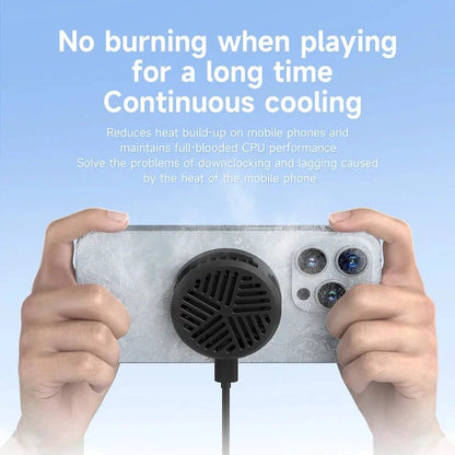 Hagibis Magnetic Cell Phone Cooler Universal Cooling Fan Mobile Phone Radiator for iPhone 16 Pro Black Shark Gaming Live Stream - MANDOTOS