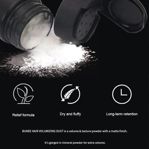 Mandotos hair styling powder controls oil, adds volume, and creates fluffy, long-lasting styled hair for men and women.