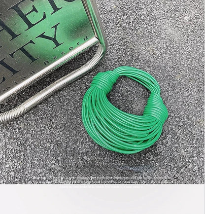 Handbags for Women 2025 New in Gold Luxury Designer Brand Handwoven Noodle Bags Rope Knotted Pulled Hobo Silver Evening Clutch - MANDOTOS