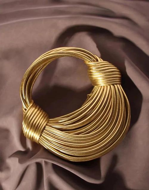 Handbags for Women 2025 New in Gold Luxury Designer Brand Handwoven Noodle Bags Rope Knotted Pulled Hobo Silver Evening Clutch - MANDOTOS