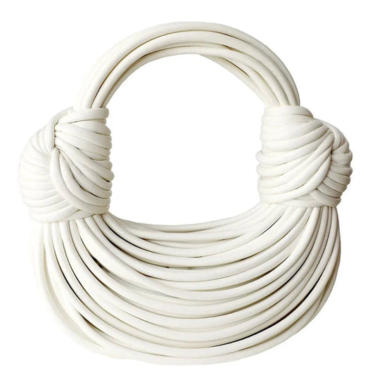 Handbags for Women 2025 New in Gold Luxury Designer Brand Handwoven Noodle Bags Rope Knotted Pulled Hobo Silver Evening Clutch - MANDOTOS