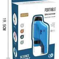 Mandotos handheld microscope kit with adjustable focus and LED light for detailed close-up viewing of small objects