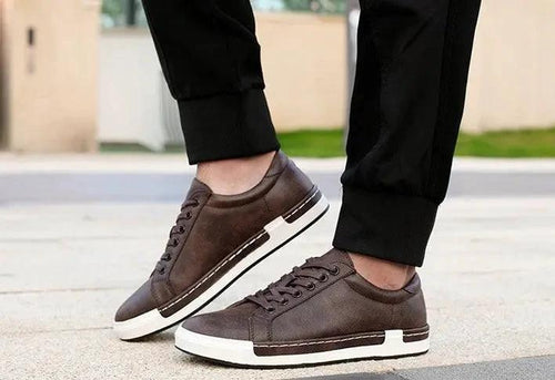 Handmade Men Shoes Casual Trainer Closed - MANDOTOS
