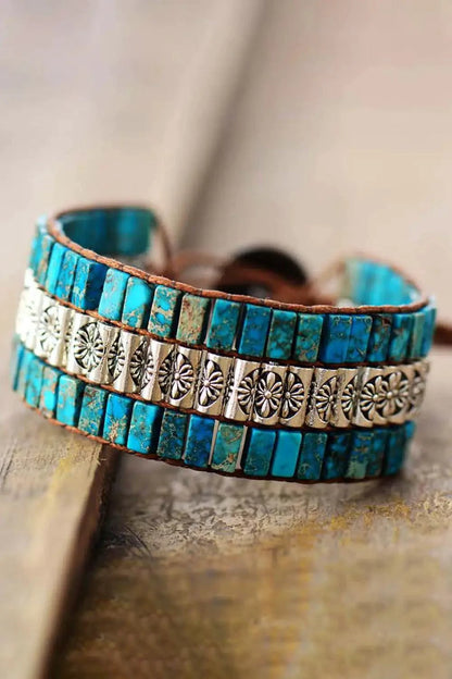 Handmade Triple Layer Natural Stone Bracelet - MANDOTOS