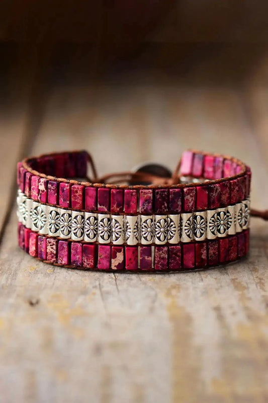Handmade Triple Layer Natural Stone Bracelet - MANDOTOS