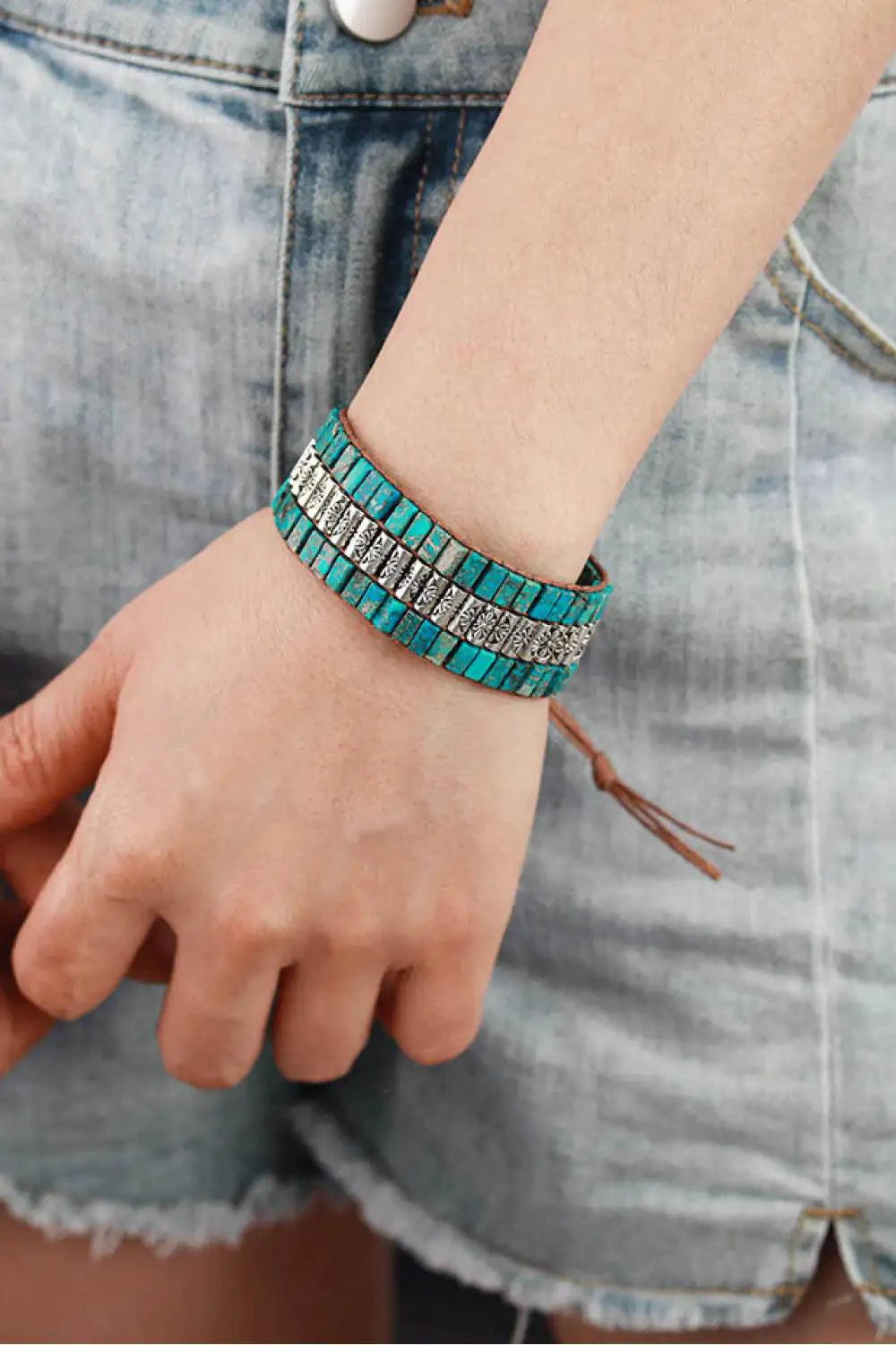 Handmade Triple Layer Natural Stone Bracelet - MANDOTOS