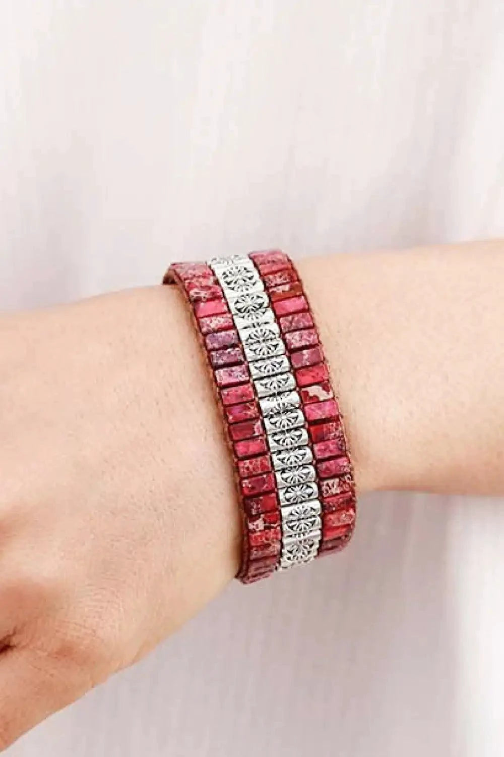 Handmade Triple Layer Natural Stone Bracelet - MANDOTOS