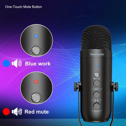 Haomuren USB Streaming Podcast Microphone Kit: Elevate Your Audio Game! 🎙️ MANDOTOS INTERNATIONAL
