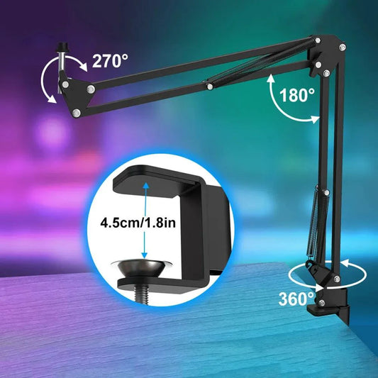 Mandotos Haomuren USB streaming podcast microphone kit with microphone, stand, and accessories for high-quality audio recording.