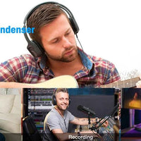 Mandotos Haomuren USB streaming podcast microphone kit with boom arm, pop filter, and stand for high-quality audio recording.