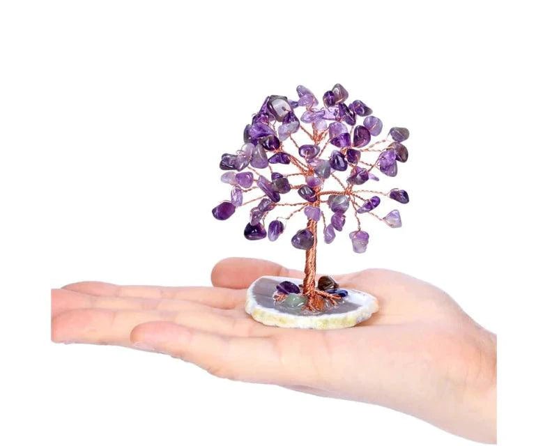Mandotos Harmony Energy Feng Shui Trees with lush green foliage and wooden base, promoting positive energy and balance.