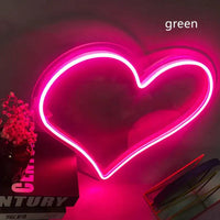 Mandotos Heart Glow LED Neon Light emitting a soft pink glow, perfect for home decor or ambient lighting.