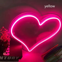 Mandotos Heart Glow LED Neon Light featuring a bright pink heart shape for decorative and ambient lighting.