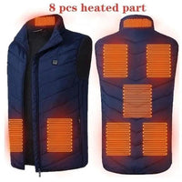 Mandotos heated vest, washable electric winter clothing with USB charging, designed for warmth and comfort in cold weather.