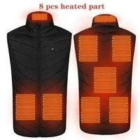 Mandotos heated washable USB charging electric winter vest with adjustable heating zones and winter clothing insulation.