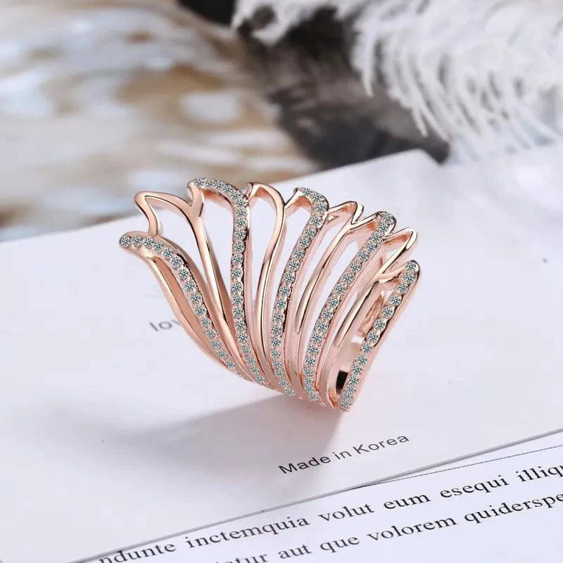 Heavenly Diamond Wing Ring - MANDOTOS