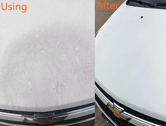 MANDOTOS HGKJ car paint and wheel iron particles remover spray cleaning metal surfaces and auto rims from rust and dust.
