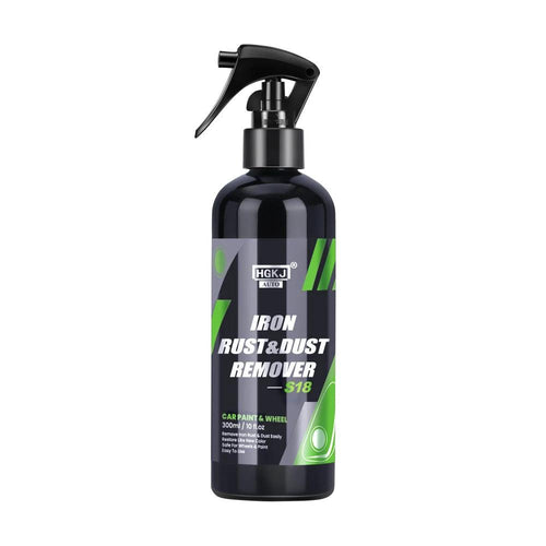 MANDOTOS Car Paint and Wheel Iron Particles Powder Cleaner spray removing rust and dust from metal surfaces and auto rims.