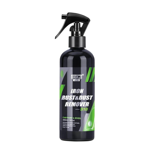 MANDOTOS Car Paint and Wheel Iron Particles Powder Cleaner spray removing rust and dust from metal surfaces and auto rims.